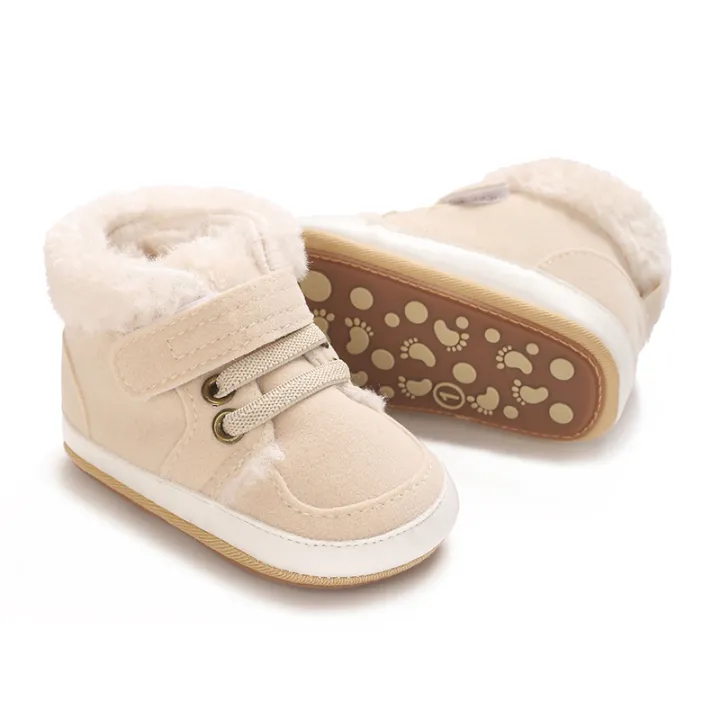 HAIZHIW%200-18M%20NEW%20Winter%20Baby%20Boys%20Girls%20High%20Tops%20Sneakers%20%20Anti-Slip%20Sole%20Fleece%20for%20Warmth%20Infant%20Newborn%20Shoes%20-%20Image%202