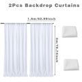 1.6x2m Ivory Chiffon Backdrop Wedding Tulle Yarn Background Crystal Sheer Fabric Rustic Country Wedding Birthday Party Decor. 