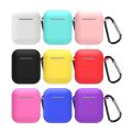 Airpods Case Cover with keychain, AirPods Silicone Case Cover Protective Skin for Apple, Airpod Charging Case. 