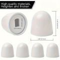 2pcs Premium Round Universal Toilet Bolt Caps - Easy Push-On Installation with Extra Washers, 1.44 Inch Height, Durable Plastic.