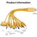 NNBILI 10 in 1 Multi-Function USB Phone Charging Cable Multi-head Charging Cord For   Phone Charger Universal Cable. 