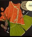 Kids Lawn Dress Stitched Baby Frocks Lawn Frocks Same Colour... same design dress for baby girls dress sharara with andrakha style frock. 