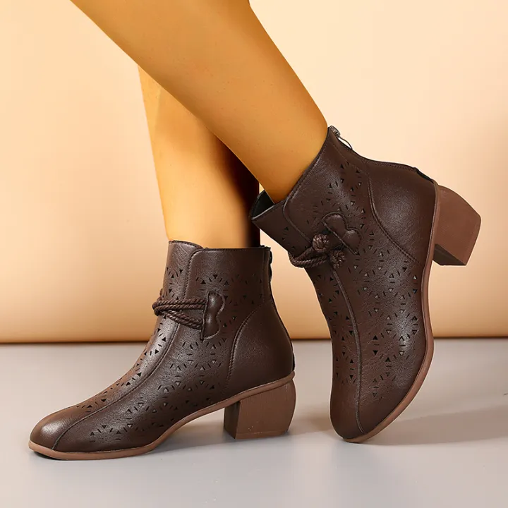 2025%20Summer%20New%20Women's%20Fashion%20Hollow-Out%20Soft%20Sole%20Mid-Heel%20Ankle%20Boots,%20Retro%20Breathable%20Comfortable%20Shoes%20-%20Image%206