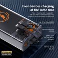 Transparant Fast Charging 22.5W PowerBank With Attached Data Cable CAZA S06. 