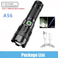 100000 Lumen Super Bright Spotlight Long Range LED Flashlight Built-in Battery  USB Charging Waterproof Portable Camping Torch. 