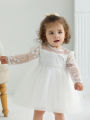 Baby Christening Stuff Dress Baby Dress Girls Party Birthday Wedding Princess White Dresses for Woman.
