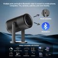 GOOJODOQ EJ Projector 250ANSI 2.4G+5G native 720P support 1080P 4K Ultra HD WIFI6 BT5.1 portable smart Home Theater Smart projector. 