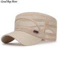 Men's Full Mesh Visor Cap Snapback Outdoor Training Caps Casual Flat Caps Summer Office Breathable Sun Hat Men's New Sports Caps. 