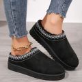 Winter 2024 New Cashmere Warm Thick Sole Heelless Covered Half Mop Cashmere Warm Uggs. 