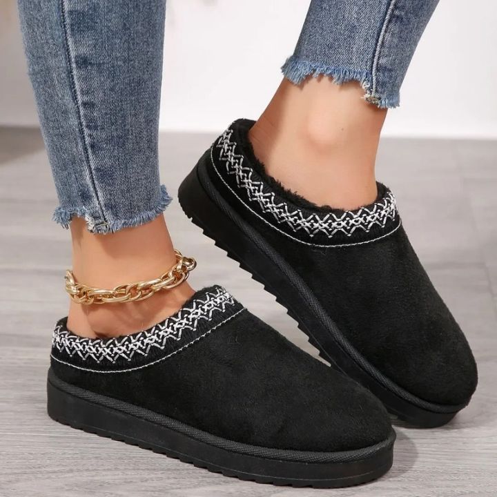 Winter%202024%20New%20Cashmere%20Warm%20Thick%20Sole%20Heelless%20Covered%20Half%20Mop%20Cashmere%20Warm%20Uggs%20-%20Image%202