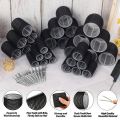 VELCRO Hair Rollers self-grip curling set +Clips in Different 3 Sizes (6 PCS). 