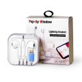 Pop-Up window Lightning Headset JH-103TC for iPhones. 