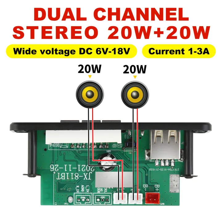 160W%20Amplifier%20Bluetooth%20MP3%20WMA%20APE%20Decoder%20Board%2012V%2080W%20Handsfree%20Car%20Audio%20Microphone%20USB%20TF%20FM%20Radio%20DIY%20Mp3%20Music%20Player%20-%20Image%205