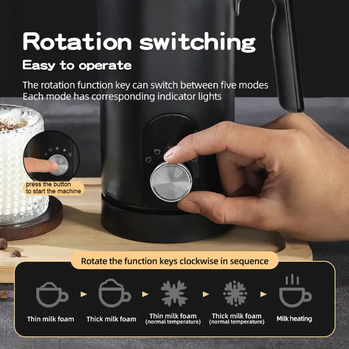 Electric%20Milk%20Frother%20Milk%20Foam%20Machine%20Automatic%20Milk%20Foamer%20for%20Coffee%20Cappuccino%20Latte%20Milk%205%20in%201%20Hot%20and%20Cold%20Milk%20Frother%20-%20Image%202