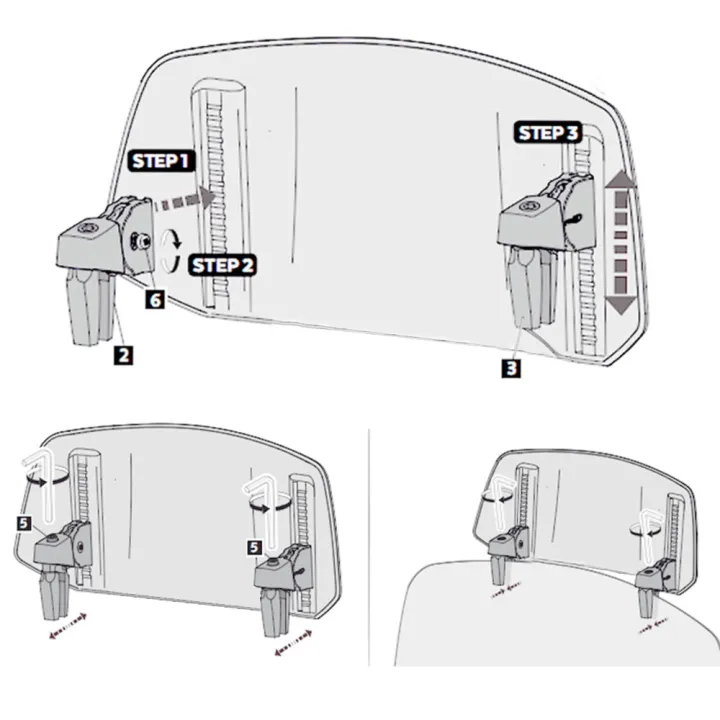 Motorcycle%20Windshield%20Extension%20Windscreen%20Deflector%20Adjustable%20Clip-on%20Windshield%20Universal%20-%20Image%203