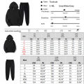 Men Tracksuit 2 Pieces Sets Hooded Sweatshirt +Drawstring Pants Male Hoodies Running Sportswear Men Women Autumn Sportwear. 