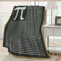 Pi Number Math-Themed Flannel Blanket - Cozy Pi Day  for Students Teachers Mathematicians. 