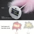 Battery Power Led Night Light For Bedroom Wedding Decoration Feather Table Lamp With Smart Room Night Light. 