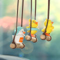 Cartoon Cute Animated Car Accessories Swinging Duck Pendant Car Rearview Mirror Ornaments Birthday Gift Couple Accessories Car. 