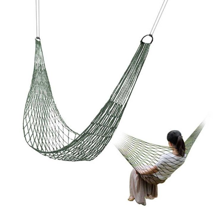 Travel Hammock,Camping Hammock, Outdoor Sport Hammock Green Net Mesh Nylon Sleeping Bed