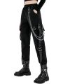Black Casual Pants for Women in Spring Autumn Korean Style Ins Hip-Hop Student Loose High-Waisted Slim Legged Cargo Pants Trendy.