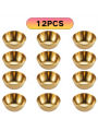 2/4/12pcs Stainless Steel Golden Sauce Dishes Appetizer Seasoning Serving Dishes Sets Tray Spice Plates Kitchen Tableware. 
