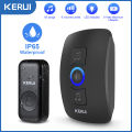 KERUI M525 Outdoor Wireless Doorbell Waterproof Smart Home Door Bell Chime Kit LED Flash Security Alarm Welcome House Melodies.