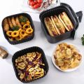 Reusable Air Fryer Silicone Liners Square Non Stick Basket Mat for 4-7QT Air Fryer Oven Microwave Baking Airfryer Accessories.