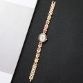 Elegant Diamond Bracelet Strap Women Watches Ladies Oval Dial Analog Quartz Wristwatch Reloj Mujer Girls Clock (Without Box).