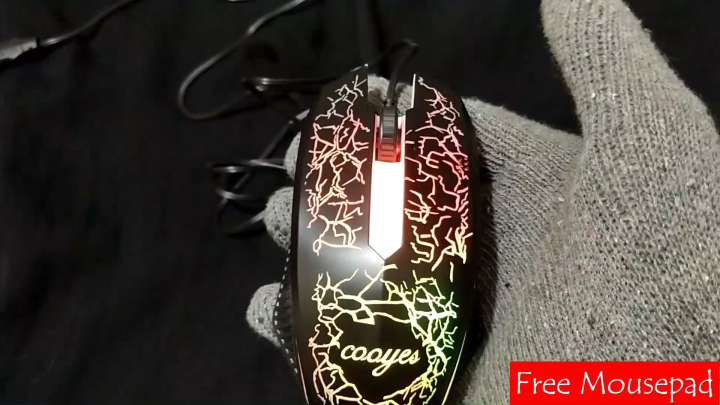 Free Mouse Pad with 7 Buttons Original  Mechanical Wired Gaming Mouse RGB with 4-Levels DPI Control - 7 Light Wired USB Optical Mouse with Side Buttons - Mouse with Free Mousepad  for PC, Laptop, Computer, Gaming, Pubg Mobile By Panorama