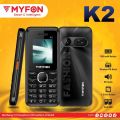 Myfon K2 - 1.8 inch display - 1500maH Battery - Dual Sim - PTA approved - Auto call recording - 1 year brand warranty. 