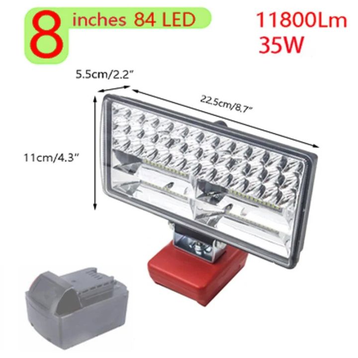 3/4/5/8%20Inch%20Car%20LED%20Work%20Light%20Flashlights%20Electric%20%20Spotlight%20For%20Milwaukee%20M&18%2018V%20Li-ion%20Battery%20High%20Low%20Beam%20-%20Image%206