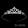 Silver Elegant Simple Rhinestone Crystal Crown Wedding Party Tiara For Women Little Flower Girl Princess Hair Bands Headdress.