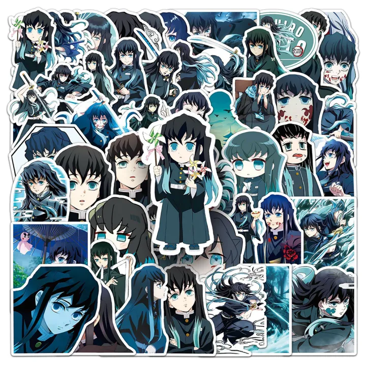 25pcs demon slayer anime graffitie stickers cute tokitou muichiro ...