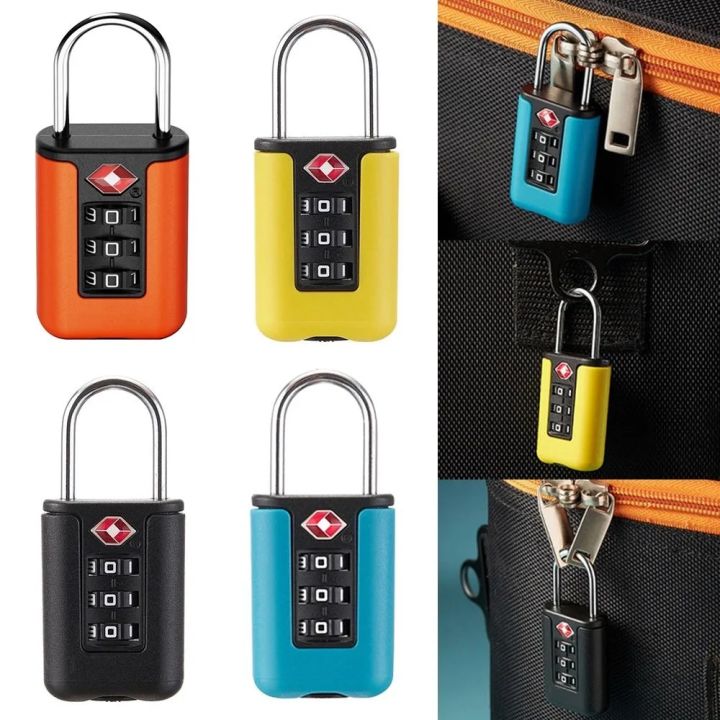 TSA%20Customs%20Code%20Lock%20for%20Travel%20Luggage%20Password%20Changeable%20black%20Lock%20Contrast%20Design%20Padlock%203%20Digit%20Combination%20Lock%20-%20Image%202