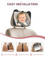 Cute Bear-Ear Car Seat Mirror, Adjustable Wide-Angle Safety Monitor for Rear-Facing Baby - Fun & Functional.