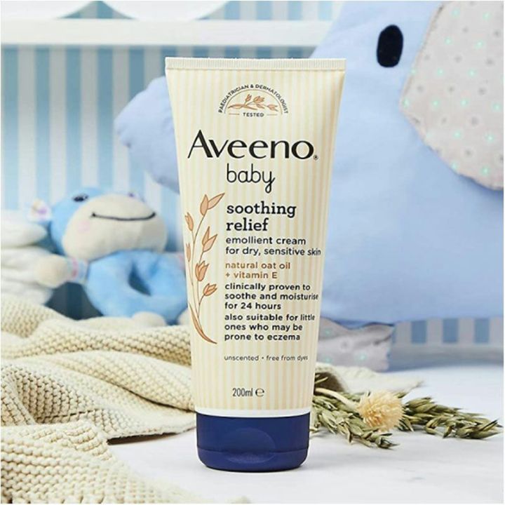 Aveeno%20Baby%20Soothing%20Relief%20Emollient%20Cream%20200ml%20France%20-%20Image%202