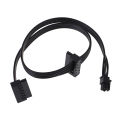 35/45/65cm Mini 4 Pin to One/Two/Three SATA Power Supply Cable For Main Board Interface SATA SSD HDD Cable Power Supply Cable.