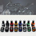 1 Pair Universal Motorcycle Handle Bar Ends Grips CNC Metal Handlebar Counterweight Plug Slider Motor Bike Grips Accessories. 