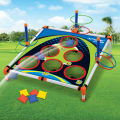 Portable Cornhole Throwing Circle Ferrule Board Set Easy Assemble Fun Kids Interactive Adults Outdoor Yard Toss Game Toy. 