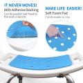 Shower Stool Cushion Non Slip Soft Pad With Holes Shower Bench Curtain Adhesive Backing Anti Skid EVA Rubber Bathroom Accessory. 