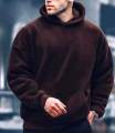Men's Winter Heavy Fur Warm Hoodie. 