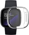 Full Screen Protector Case For Fitbit Versa 4 Soft TPU Screen Protector Cover For Fitbit Versa 3/Sense/Sense 2 Protective Cover.