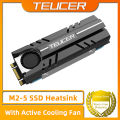 【Versatile】 M.2 SSD NVMe Heat Sink 2280 Solid State Disk Air Circulation Cooler Heatsink with Active Cooling Fan and Thermal Pad.