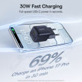 Baseus 30W GaN Charger PD Charger For iPhone 17 16 15 14 13 12 Max Fast Charger PD3.0 QC3.0 Phone Charger Type C Tablets Charger.