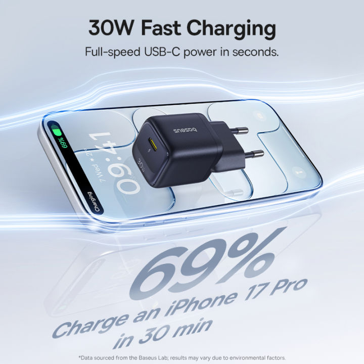 Baseus%2030W%20GaN%20Charger%20PD%20Charger%20For%20iPhone%2017%2016%2015%2014%2013%2012%20Max%20Fast%20Charger%20PD3.0%20QC3.0%20Phone%20Charger%20Type%20C%20Tablets%20Charger%20-%20Image%204