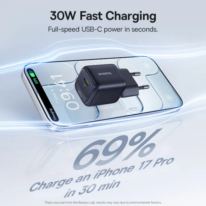 Baseus%2030W%20GaN%20Charger%20PD%20Charger%20For%20iPhone%2017%2016%2015%2014%2013%2012%20Max%20Fast%20Charger%20PD3.0%20QC3.0%20Phone%20Charger%20Type%20C%20Tablets%20Charger%20-%20Image%204