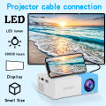 ultra high definition projector for home bedroom wall projection, home cinema with mobile phone screen projection, TV office. 