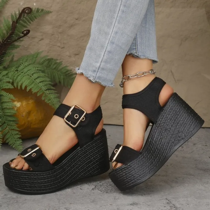 Summer%20Casual%20Hot%20Sale%20Daily%20Walking%20Shoes%20Comfortable,%20Lightweight%20Buckle%20Fashion%20New%20Slip-on%20Wedge%20Sandals%20Thick%20Sole%20Beach%20-%20Image%202