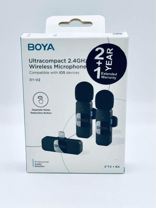 3 Years Warranty Boya By-V2 Wireless Dual microphone for iphone
